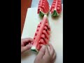 كيفية تقطيع البطيخ