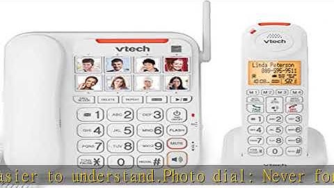 VTech SN5147 Amplified Corded/Cordless Senior Phone with Answering Machine, Call Blocking, 90dB Ext
