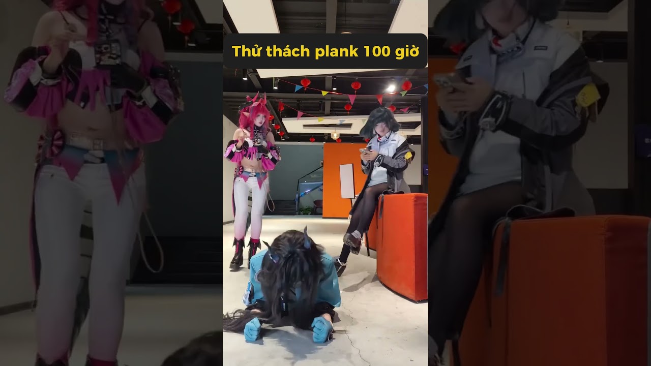 Thử thách plank 100 giờ #meowcosplay #shorts