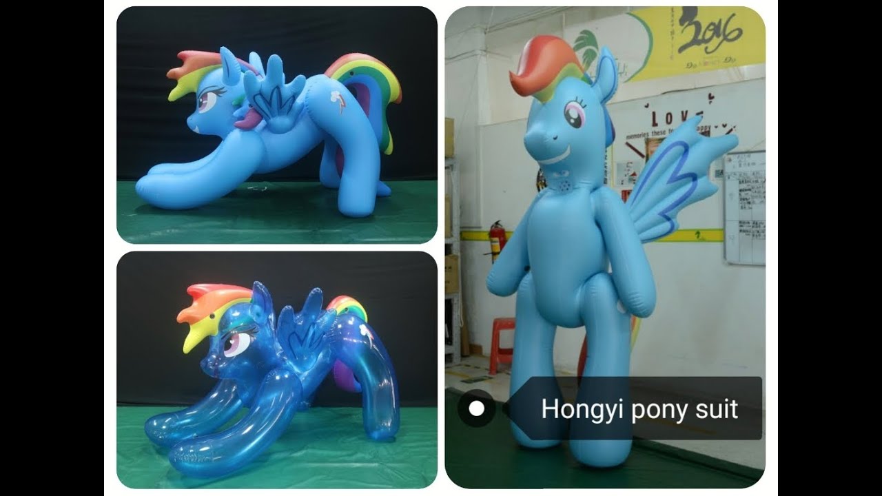 Hongyi inflatable Pony suit MLP Rainbow Dash