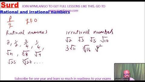 (p)SURDS KCSE FULL LESSON 1