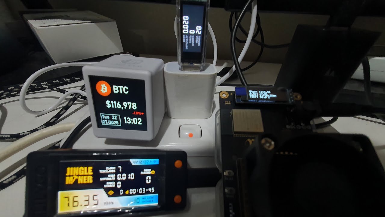 Mini Bitcoin Crypto Farm Setup With Live Bitcoin Tracking - YouTube