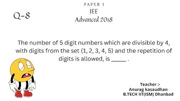 JEE Advanced 2018 Math Paper 1 (Q 8) solution | IIT JEE Maths | #projecteducation #jeeadvanced2018