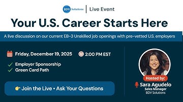 LIVE FEATURE & DISCUSSION: EB-3 Unskilled Job Openings