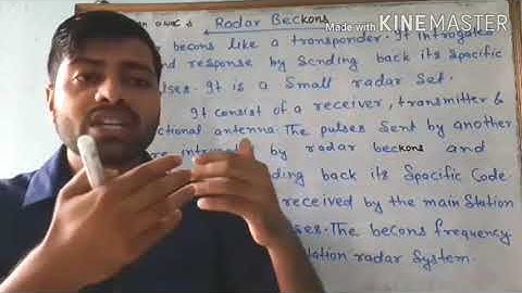 Lec.15 || Radar Backons || Advance Communication || 6th sem.||