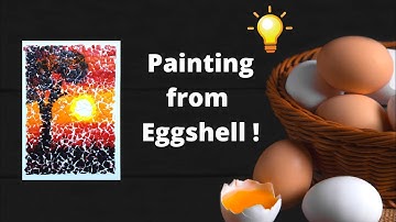 How to make an Eggshell Mosaic Painting| Eggshell painting ideas| @anyonecanart