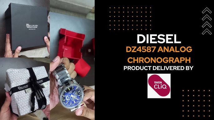 Unboxing Diesel DZ4587 Man: YouTube Chronograph Stainless - Watch 51mm Split Steel - Two-Tone