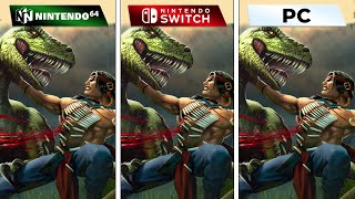 Turok Dinosaur Hunter (1997) N64 vs Switch vs PC (Graphics Comparison)