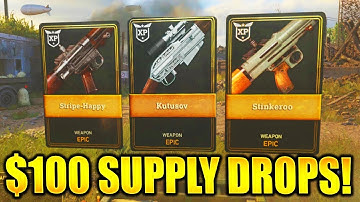 HUGE $100 SUPPLY DROP OPENING COD WW2! NEW HEROIC AND EPIC GUNS WORLD WAR 2 SUPPLY DROP OPENING!