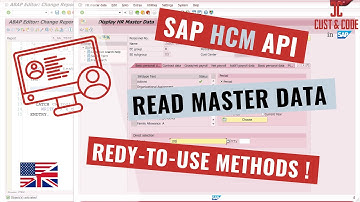 SAP HCM API - Read Employee Master Data - ready-to-use Methods [english]