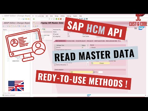 SAP HCM API - Read Employee Master Data - ready-to-use Methods [english]