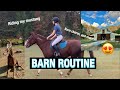 Barn Routine | Riding+Feeding all the Animals!