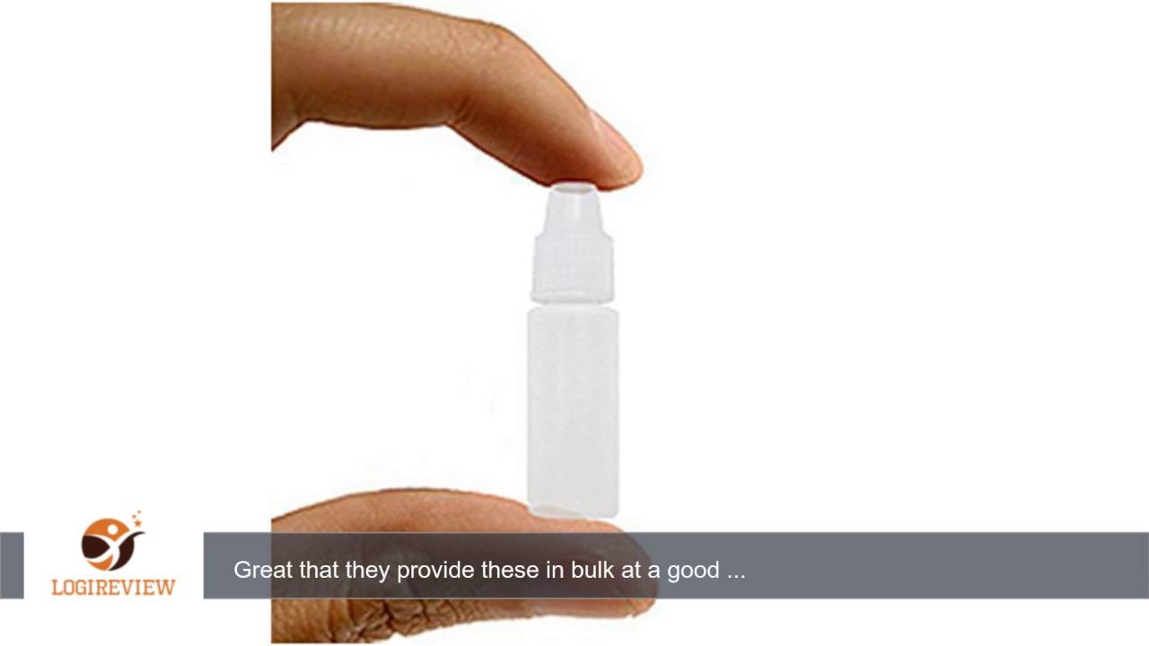 Mini Dropper Bottles 3ml / 3cc Natural (Clear) LDPE - Set of Fifty (50) | Review/Test