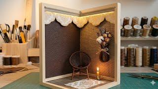 "Turning Trash into Treasure: DIY Luxury Miniature Room | mydiylab #3+=DIY CARDBOARD