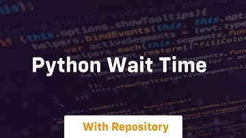 python wait time