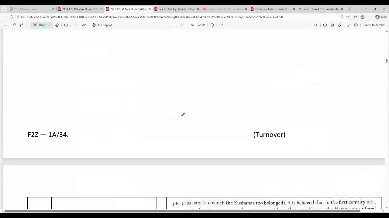 Test 4.2 Ancient History QA Discussion Manas Sir #OPSC #OSSC #UPSC