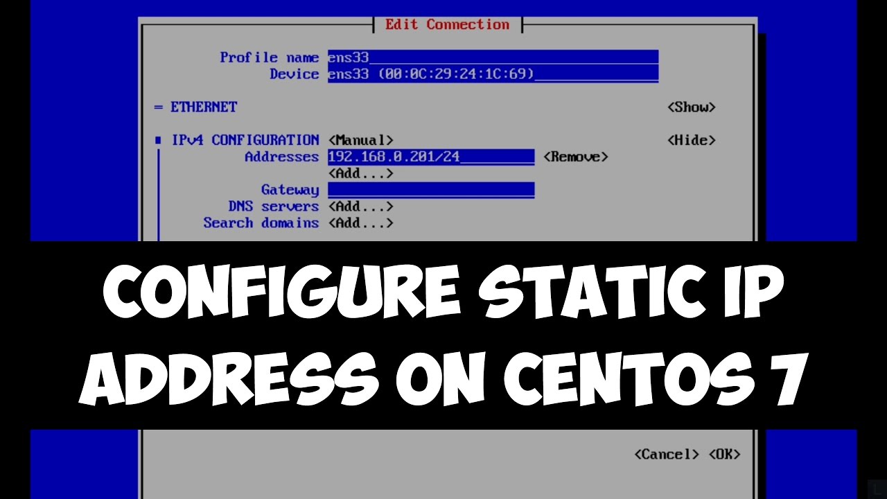 set ip centos  Update 2022  Định cấu hình địa chỉ IP tĩnh trên CentOS 7