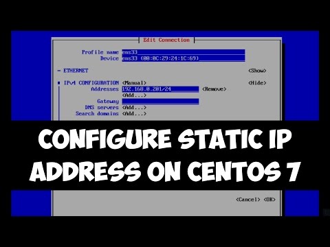 Configure static IP address on CentOS 7