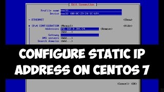 configure kvm centos 7 static ip