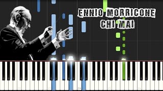 Video thumbnail of "Ennio Morricone - Chi Mai (Le Professionnel) - Piano Tutorial Synthesia (Download MIDI)"