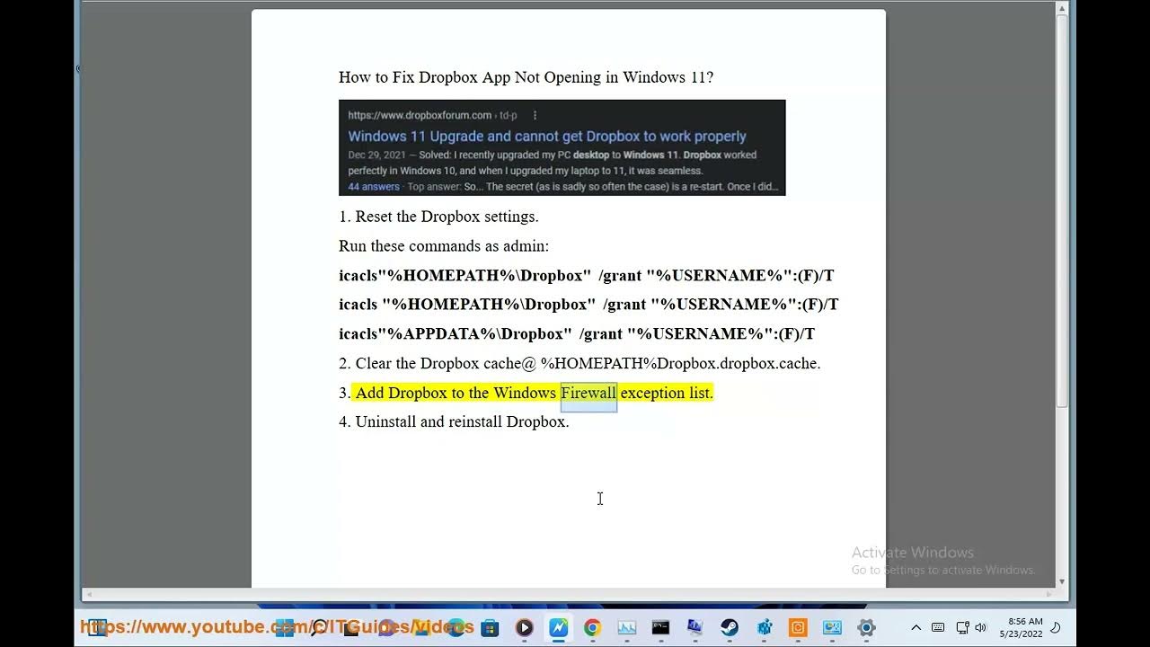 Fix Dropbox App Not Opening in Windows 11 YouTube