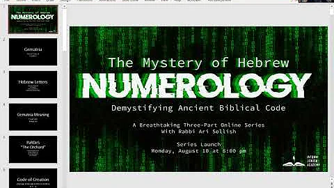 The Mystery of Hebrew Numerology - Lesson 1