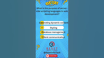 What is the purpose of server-side scripting languages in web development? #quiz #webdev #games