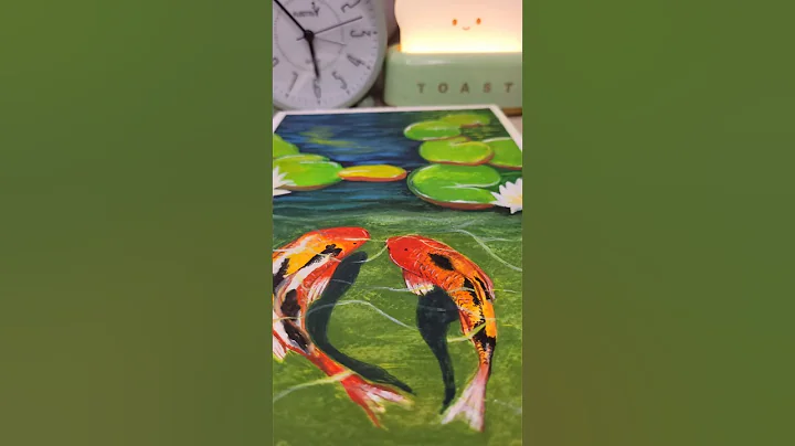 DAY 4: KOI IN LOVE 💖🌱#gouache #himigouache #koi #valentinesday #gouachepainting #art #painting