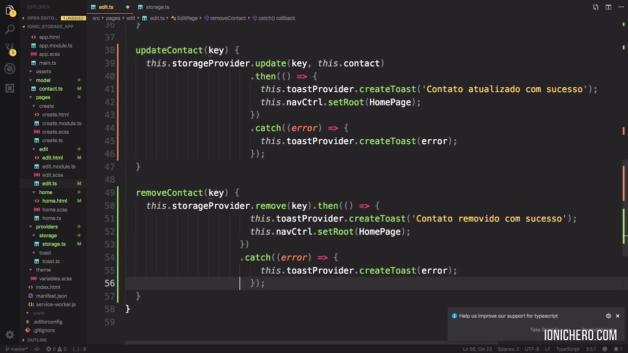 [Ionic 3 - Storage] - 7.9 Toast Messages e Concluindo - YouTube