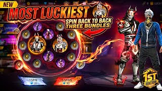 💎 3 BUNDLES IN A ROW! 🤯 LUCKIEST SPIN EVER#freefire #spinning #lucky #trending #new #viral #crazy  screenshot 1