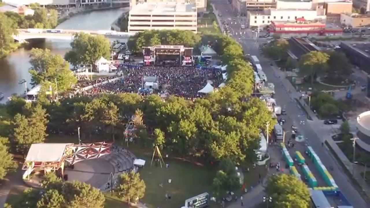 Drone's View of Lansing Common Ground Festival YouTube