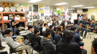 CCMS- Steve Coleman plays with Mr. Mucetti's 6th Grade Scholars