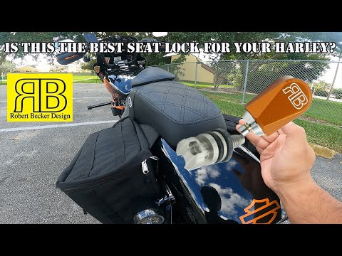 Robert Becker Designs Seat Lock Harley Davidson Street Bob 114 - YouTube