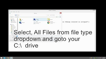 Create Csharp program using notepad.exe, without visual studio