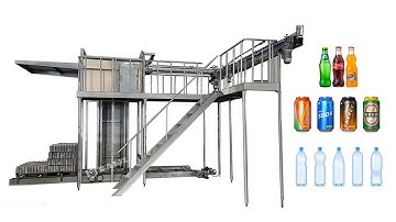 Automatic high level glass bottle depalletizing machine aluminum can depalletizer