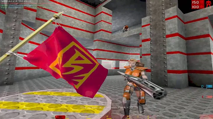 Unreal Tournament Capture The Flag Godlike run - NO DEATH -