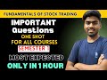 BBA: Fundamentals of Stock trading Important Questions for Semester 1 BA hons BCom hons