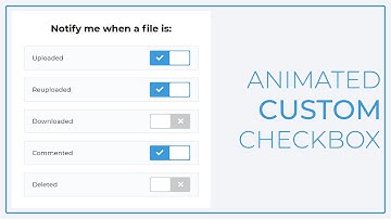 How to create the Animated Custom Checkbox using HTML and CSS