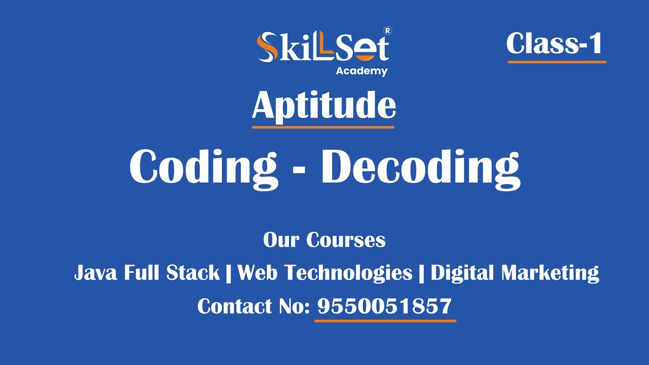 Coding & Decoding Telugu lo | Aptitude in Telugu | Aptitude for ...
