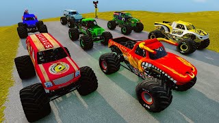 New Big Hot Wheels Racing and Crashing in Obstacle Course, BeamNG High Speed Jumps Challenges