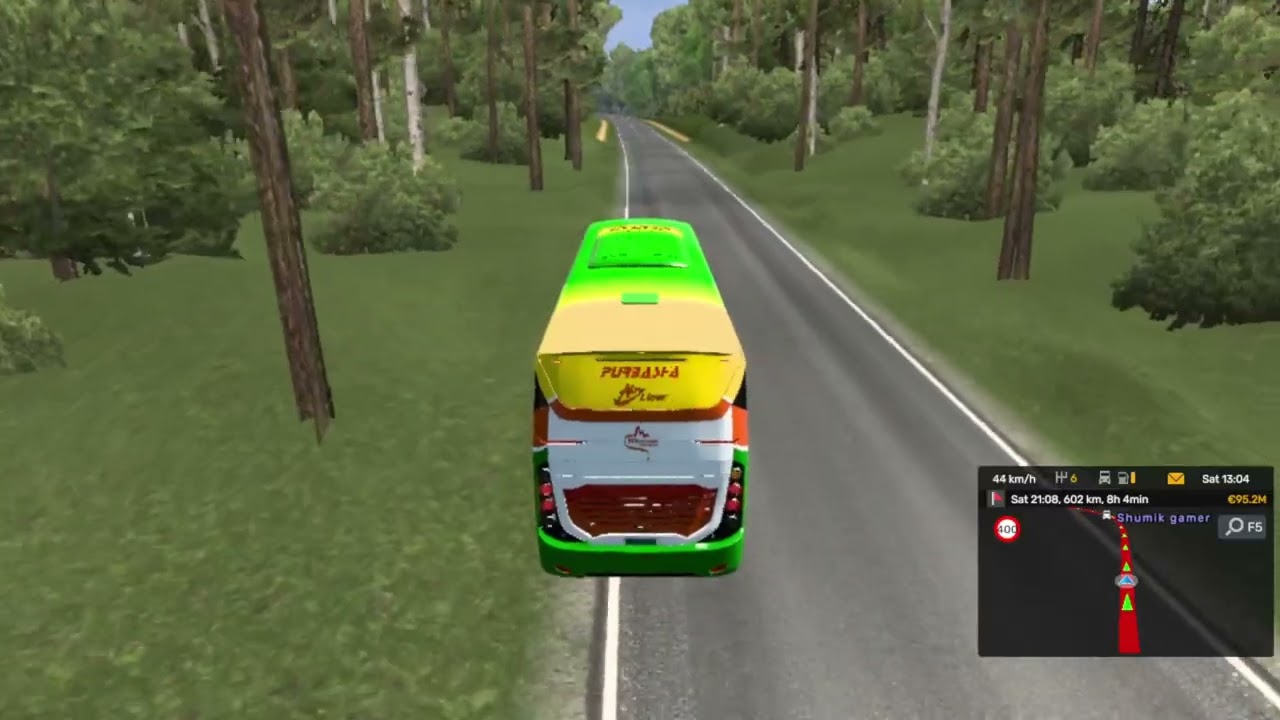 Маршрут #ETS2: — Кокс-Базар — Дакка. Товарищ по туру: — Пурбаша Парибахан RN8