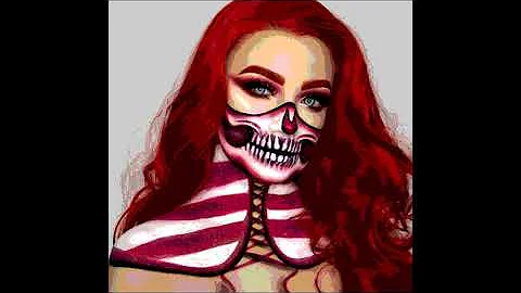 Christmas Skull Makeup & Face Painting Tutorial by...