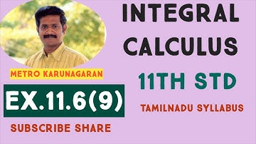 11th Std Maths Ex.11.6(9) Integrate with respect to x, sin^-1(x)/√1-x^2