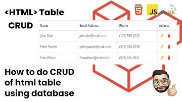How to do CRUD operation of table using database in Laravel | HTML Table CRUD | CRUD using database