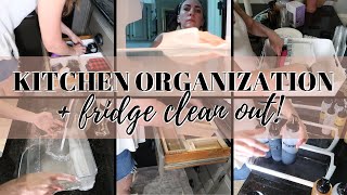 KITCHEN ORGANIZATION | FRIDGE + FREEZER CLEAN OUT | COLLAB WITH ADALINE'S HOME