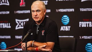 Texas Tech Football: Weekly Press Conference (Kent St.) | 9.1.25