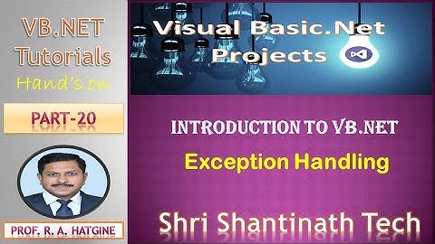 Exception Handling in VB NET