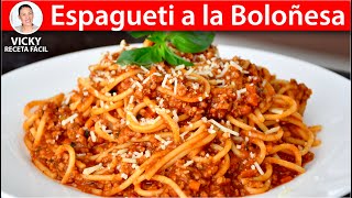 ESPAGUETI A LA BOLOÑESA 🍝😋 | Vicky Receta Facil