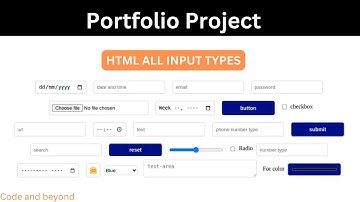Master All HTML Input Fields in One Portfolio Project | HTML Tutorial | Code and Beyond