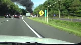 Truck on fire Rt 80